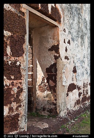 St Paul church walls and gate. Malacca City, Malaysia