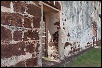 St Paul church stone walls. Malacca City, Malaysia (color)