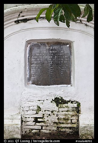 Dutch tomb, Bukit St Paul. Malacca City, Malaysia