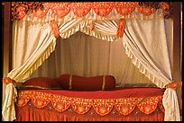 Sultans bed, sultanate palace. Malacca City, Malaysia (color)