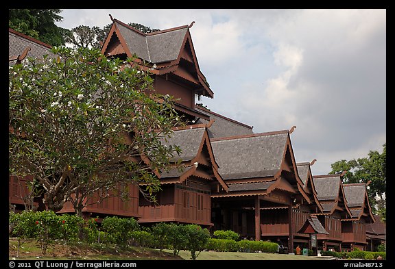 Replica of Sultans palace built without nails. Malacca City, Malaysia (color)