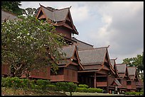 Replica of Sultans palace built without nails. Malacca City, Malaysia (color)