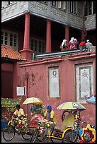 Trishaws in front of Stadthuys. Malacca City, Malaysia ( color)