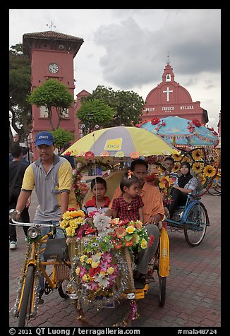 Bicycle Rickshaws ride, Town Square. Malacca City, Malaysia