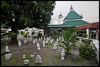 Cemetery and Masjid Kampung Hulu, oldest functioning mosque in Malaysia (1728). Malacca City, Malaysia