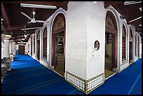 Prayer Hall, Masjid Kampung Hulu. Malacca City, Malaysia