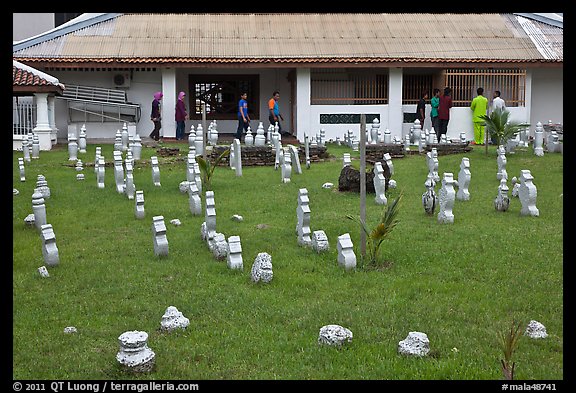Cemetery and Kampung Kling Mosque. Malacca City, Malaysia (color)