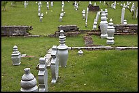 Grave headstones without ornaments, Kampung Kling. Malacca City, Malaysia ( color)