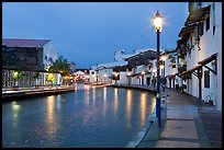 Lights, Melaka riverside. Malacca City, Malaysia ( color)