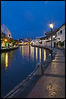 Melaka river promenade at night. Malacca City, Malaysia