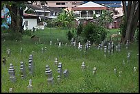 Overgrown Muslim burying grounds. Malacca City, Malaysia ( color)