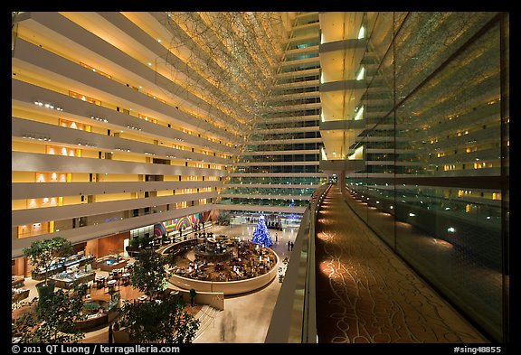 Inside Marina Bay Sands hotel. Singapore (color)