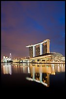 Marina Bay Sands resort at night. Singapore