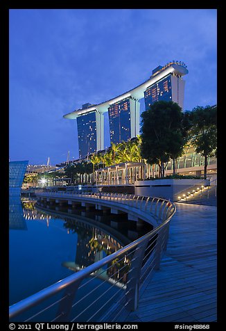 Marina Bay Sands resort, twilight. Singapore