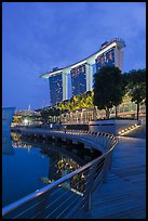 Marina Bay Sands resort, twilight. Singapore ( color)