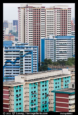 Residential appartment buildings. Singapore (color)