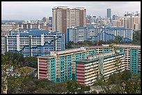 Appartment buildings from Mt Faber. Singapore (color)