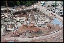 Construction site from above, Sentosa Island. Singapore ( color)