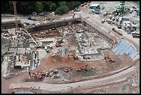 Construction site from above, Sentosa Island. Singapore ( color)