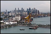 Harbor and Central Business District. Singapore ( color)