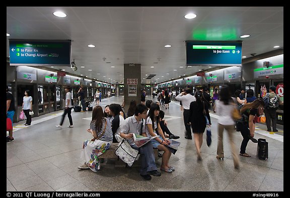MRT subway train station. Singapore (color)