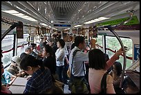 Inside MRT train. Singapore