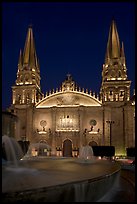 Cathedral by night. Guadalajara, Jalisco, Mexico