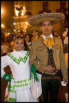 Man and woman in traditional mexican costume. Guadalajara, Jalisco, Mexico