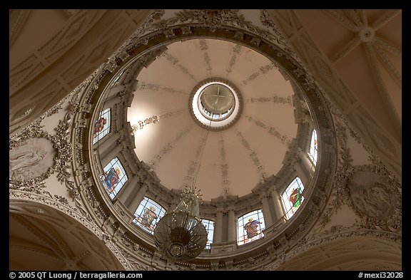 Dome fo the Cathedral seen from below. Guadalajara, Jalisco, Mexico (color)