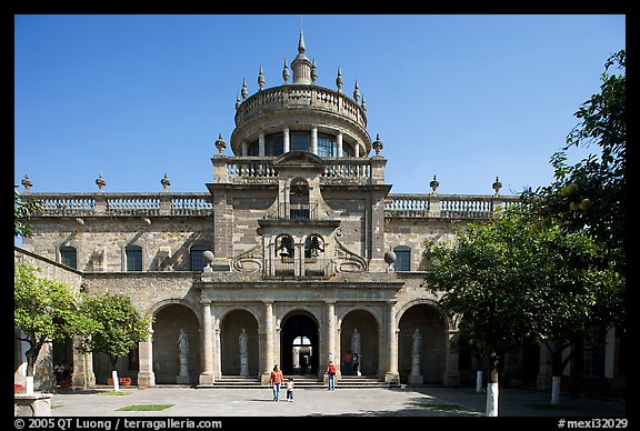 Entrance courtyard of Hospicios de Cabanas. Guadalajara, Jalisco, Mexico