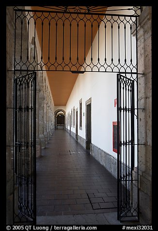 Corridor in Hospicios de Cabanas. Guadalajara, Jalisco, Mexico