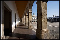 Deambulatory and main courtyard inside Hospicios de Cabanas. Guadalajara, Jalisco, Mexico