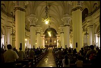 Evening mass in the Cathedral. Guadalajara, Jalisco, Mexico (color)