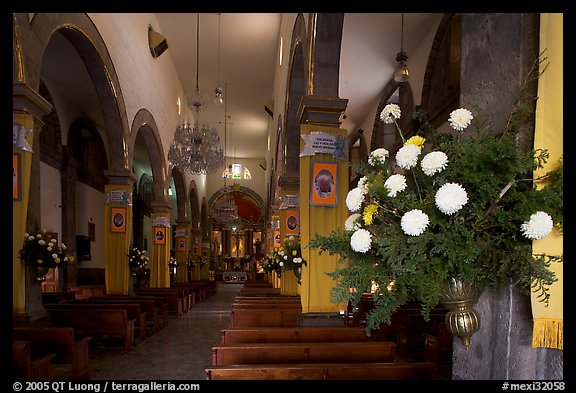 Nave of Church, Tlaquepaque. Jalisco, Mexico (color)