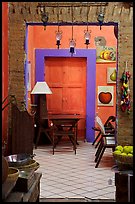 Door in art gallery, Tlaquepaque. Jalisco, Mexico (color)
