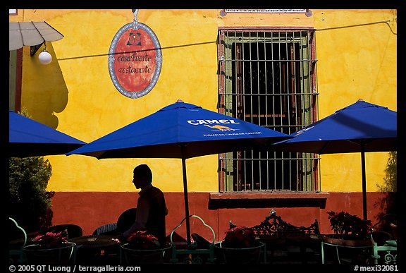 Restaurant terrace, Tlaquepaque. Jalisco, Mexico (color)