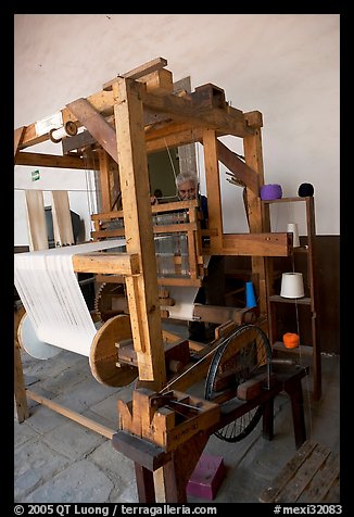 Traditional weaving machine, Tlaquepaque. Jalisco, Mexico (color)