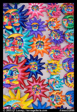 Sun motifs, Tlaquepaque. Jalisco, Mexico (color)
