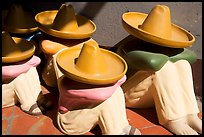 Ceramic statues of men with sombrero hats, Tlaquepaque. Jalisco, Mexico ( color)