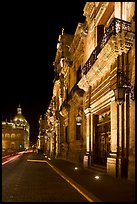 Palacio del Gobernio (government palace) at night. Guadalajara, Jalisco, Mexico (color)