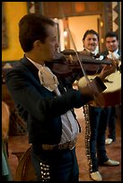 Mariachi violonist, Tlaquepaque. Jalisco, Mexico (color)