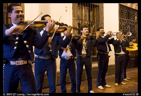 Mariachi band, Tlaquepaque. Jalisco, Mexico (color)