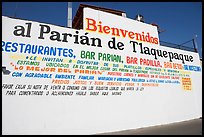 Wall with welcome sign, Tlaquepaque. Jalisco, Mexico