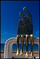 Sculpture called Nostalgia on the waterfront, Puerto Vallarta, Jalisco. Jalisco, Mexico (color)