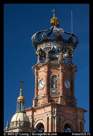 Crown of the cathedral, Puerto Vallarta, Jalisco. Jalisco, Mexico