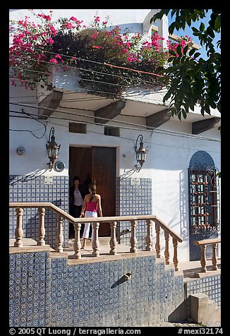 Women at the door of a house, Puerto Vallarta, Jalisco. Jalisco, Mexico