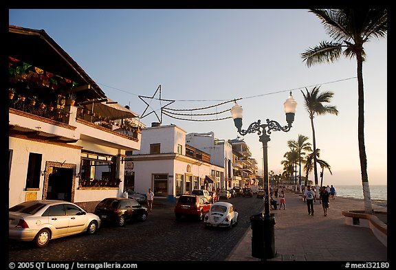 Seaside walkway called the Malecon, Puerto Vallarta, Jalisco. Jalisco, Mexico