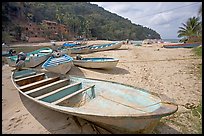 Small boats, Boca de Tomatlan, Jalisco. Jalisco, Mexico ( color)