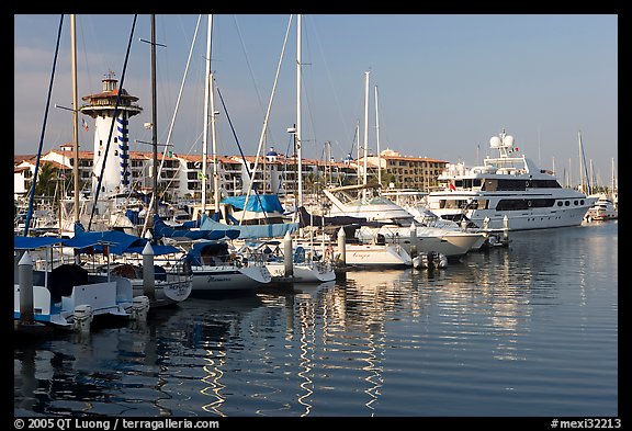 Yatchs in Marina Vallarta, Puerto Vallarta, Jalisco. Jalisco, Mexico (color)