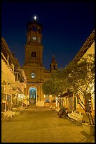 Cathedral seen from Plaza de Armas, Puerto Vallarta, Jalisco. Jalisco, Mexico